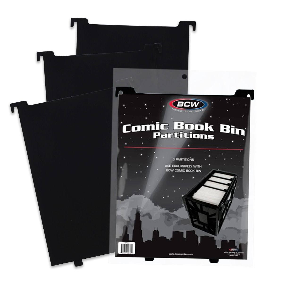 Comic Book Bin Partitions - Black