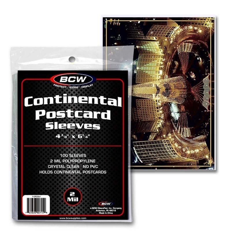 Continental Postcard Sleeves | Guardian 10-Pack