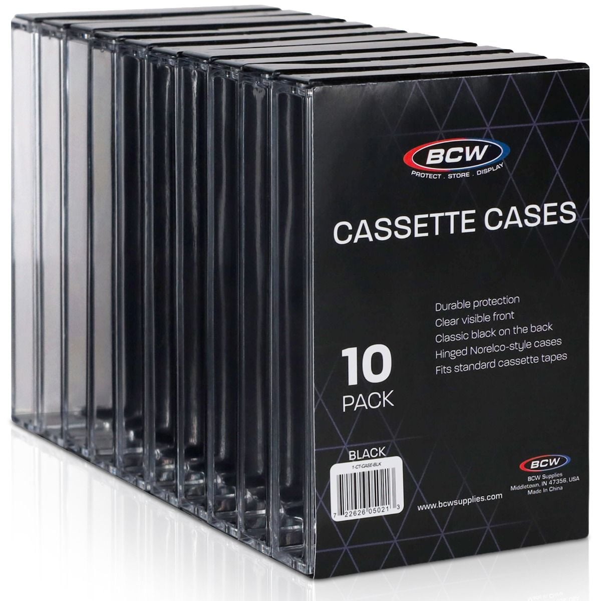 Cassette Tape Cases - 10 Pack - Black | Guardian 2-Pack