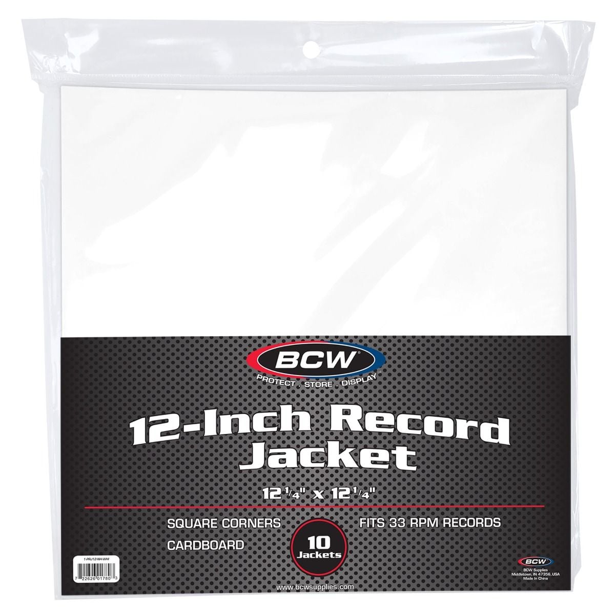 12 Inch Record Paper Jacket-No Hole- *LTD STOCK*