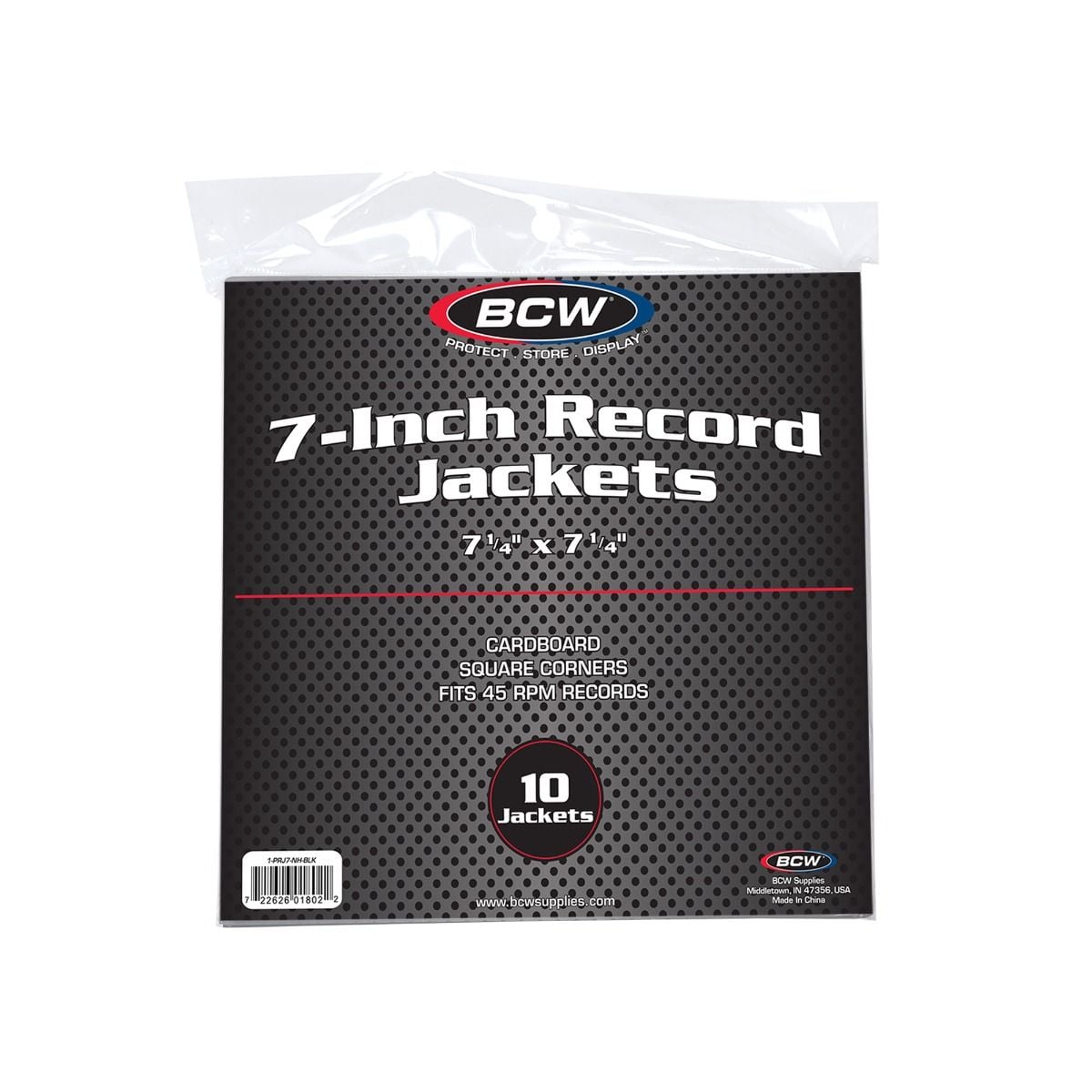 7 Inch Record Paper Jacket-No Hole-Black *LTD STOCK*