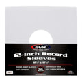 12 Inch Record Paper Inner Sleeve-Cut Corners, White (50-Pack)