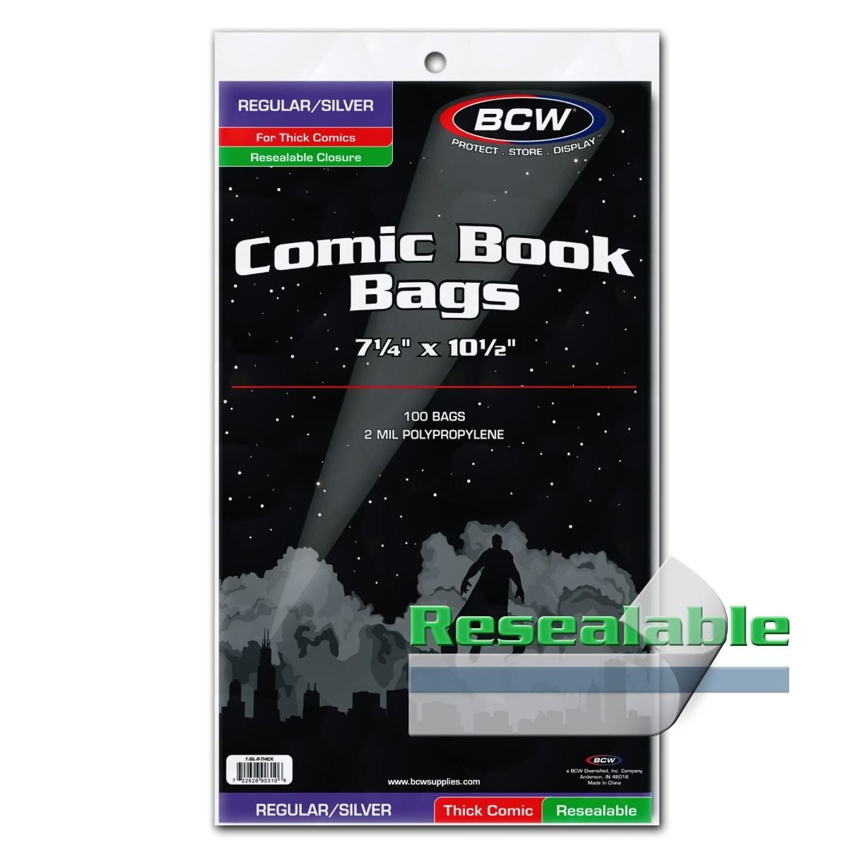 Resealable Silver/Regular Comic Bags - Thick | Guardian 2-Pack