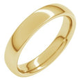14K Yellow Gold 4 mm Comfort-Fit European-Style Band Size 9