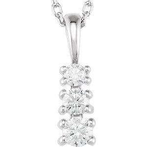 14K White Gold 1/3 CTW Lab-Grown Diamond 18" Necklace