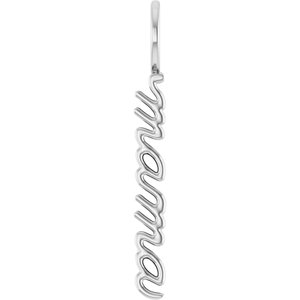 Sterling Silver Vertical "Mama" Charm/Pendant