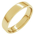 14K Yellow Gold 5 mm Lightweight Round-Edge Comfort-Fit Flat Band Size 7
