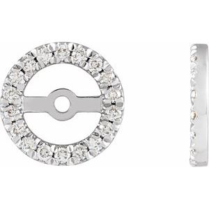 14K White Gold 6.1 mm ID 1/5 CTW Lab-Grown Diamond French-Set Earring Jackets