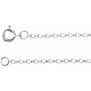 Sterling Silver 1.1 mm Rolo 24" Chain