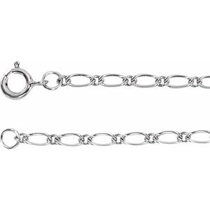 Sterling Silver 1.5 mm Figaro 24" Chain