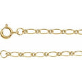 14K Yellow Gold-Filled 1.5 mm Figaro 7" Chain