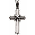 Sterling Silver 26.25x17.75 mm Cross Pendant