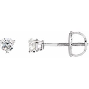 14K White Gold .06 CTW Natural Diamond Earrings