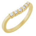 14K Yellow Gold 1/8 CTW Lab-Grown Diamond Contour Band