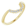 14K Yellow Gold 1/6 CTW Natural Diamond Matching Band