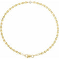 14K Yellow Gold .06 CT Natural Diamond Bezel-Set Link 7 1/2" Bracelet