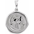 Sterling Silver Symbolic Wolf Animal Pendant