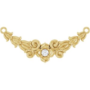 14K Yellow Gold .03 CT Lab-Grown Diamond Necklace Center