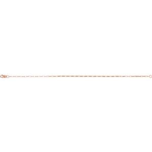14K Rose Gold 1.2 mm Elongated Box 7" Chain