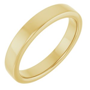14K Yellow Gold Band for 8x6 mm Emerald Ring