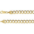 14K Yellow Gold 5.3 mm Hollow Curb 24" Chain