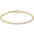 14K Yellow Gold 2 1/2 CTW Lab-Grown Diamond 7" Line Bracelet