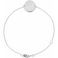 Sterling Silver Engravable Disc Adjustable 6 1/2-7 1/2" Bracelet