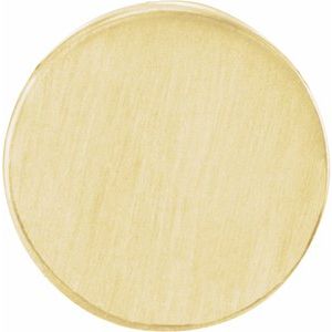 14K Yellow Gold 10 mm Engravable Disc Slide Pendant