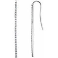 14K White Gold 1/4 CTW Natural Diamond Vertical Bar Earrings