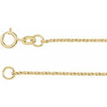 14K Yellow Gold 1 mm Twisted Wheat 24" Chain