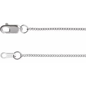 Sterling Silver 1 mm Diamond-Cut Curb 24" Chain