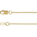 14K Yellow Gold 1 mm Diamond-Cut Curb 20" Chain