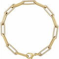 14K Yellow Gold Vermeil 1 CTW Lab-Grown Diamond Link 7" Bracelet