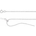 14K White Gold 1 mm Adjustable Threader Bead 16-22" Chain