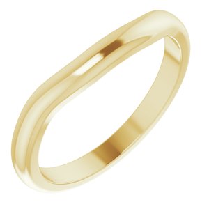 14K Yellow Gold 5x3 mm Oval Contour Matching Band