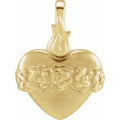 14K Yellow Gold Immaculate Heart Of Mary Pendant