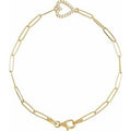 14K Yellow Gold 1/8 CTW Natural Diamond Heart 7" Bracelet
