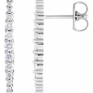 14K White Gold 3/8 CTW Lab-Grown Diamond Earrings
