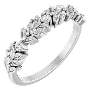 14K White Gold 1/4 CTW Natural Diamond Anniversary Band