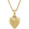 14K Yellow Gold Youth Heart 15" Necklace