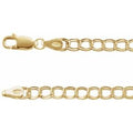 14K Yellow Gold-Filled 4 mm Double Link Curb 7" Chain