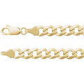 14K Yellow Gold 7 mm Curb 8" Chain