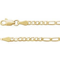 14K Yellow Gold 2.5 mm Figaro 24" Chain