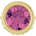 14K Yellow Gold Natural Pink Tourmaline & .07 CTW Natural Diamond Pendant