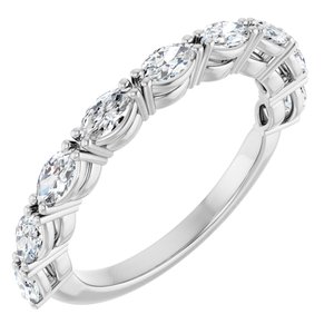14K White Gold 3/4 CTW Lab-Grown Diamond Anniversary Band