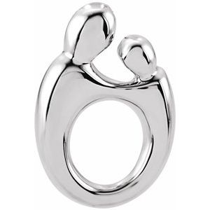 10K White Gold Mother and Child® Slide Pendant