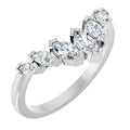 14K White Gold 1/2 CTW Lab-Grown Diamond Contour Band