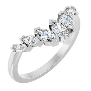14K White Gold 1/2 CTW Lab-Grown Diamond Contour Band