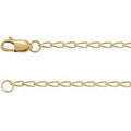 14K Yellow Gold-Filled 1.6 mm Elongated Curb 20" Chain