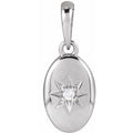 14K White Gold .015 CT Natural Diamond Star Pendant